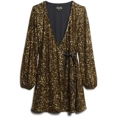 Mini-overslagjurk met pailletten Superdry