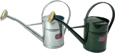 Synx Tools 2 stuks Gieter 2L Groen & Zilver - Metaal - Gieters - Verzinkt - gieters voor binnen - gieter binnen - gieters voor buiten - kleine gieter - Metaal 2 Liter