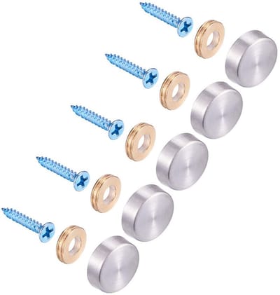 Allecto - Decoratieve Spiegelschroeven - Set van 20 - Makkelijk te installeren - 16 mm - Roestvrij staal - Perfect voor meubels - Geschikt voor spi...
