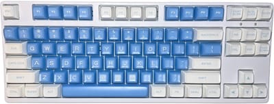Ice Blue Keycaps - Wit/Blauwe Keycaps voor Gaming Toetsenbord - SA Profiel - PBT - Doubleshot - 161 Keys