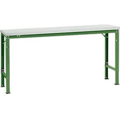Manuflex basistafel UNIVERSAL Speciaal, 1750 x 800 mm, melamine lichtgrijs, resedagroen
