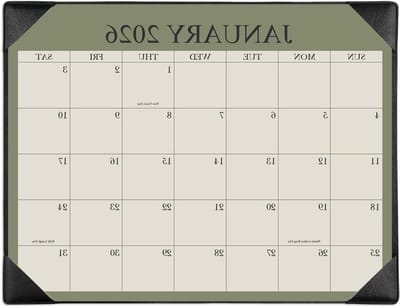 Bureaukalender 2025-2026 - Desktop Planner - Planning & Organisatie - 18 Maanden Overzicht - 215 x 289 cm - Zwart