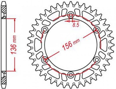 Couronne de transmission Esjot pour Moto Gas gas 450 EC FSE 2003 à 2009 Neuf