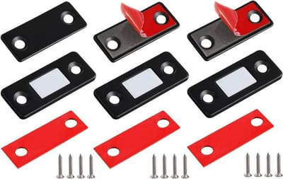 TLVX Magneetsnapper / Platte magneten / 3 sets / Zinaps / Magneet / Deurmagneet / Zelfklevende Deurmagneten / Magneet kastdeur / Kastdeuren magneet / Kabinet Magnetisch Ultra Dun / Zwarte magneet / Magnetische Sluitingsdeur / Lade Magneet Sluiting