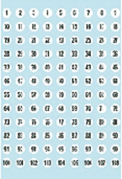 Etiket herma 4128 8mm getallen 1-540 540st | 10 stuks