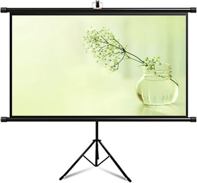 Projectiescherm met standaard - Vloerstaand scherm - Films en presentaties - Rimpelvrij glasvezel - 84 inch 4:3 - Wit