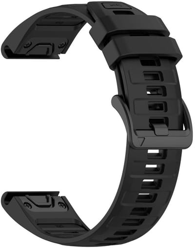 Siliconen bandje - geschikt voor Garmin Fenix 5S (Plus) / 6S / 7S / 8 (43 mm) / Approach S12 / S42 / S70 42 mm / Epix Pro (Gen 2) 42 mm / D2 Delta S / Mk3(i) 42 mm - zwart
