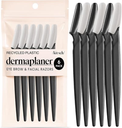 Dermaplane Scheermes voor Vrouwen - Exfoliërende Gezichtsscheerapparaat en Wenkbrauwtrimmer