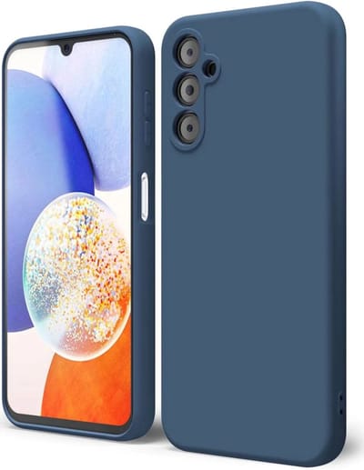 Hoesje met Camera Bescherming Geschikt voor Samsung Galaxy A14 | Back Cover | Dun | Flexibel TPU | Donkerblauw