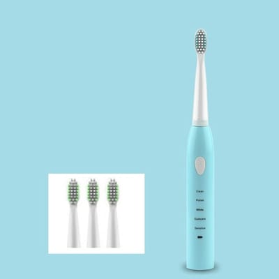 Ultrasone elektrische tandenborstel, oplaadbare, afwasbare whitening-tandenborstel - blauw