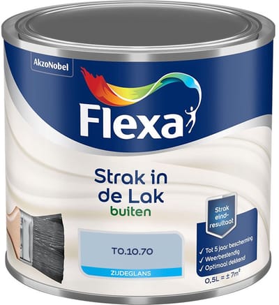 Flexa - Strak In De Lak Buitenlak Zijdeglans - T0.10.70 - Mengverf - 500 Ml