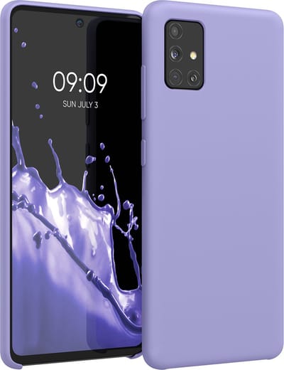 kwmobile telefoonhoesje geschikt voor Samsung Galaxy A51 - Hoesje met siliconen coating - Smartphone case in lavendel