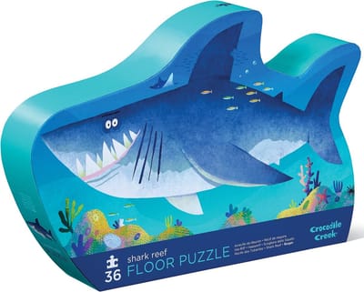 Crocodile Creek | Shaped box puzzles, 36 stuks - Haaienrif