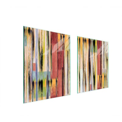 TMK ArtDeko - Glazen Beschermplaat - 85x52 cm - Kleurrijk - Veiligheid