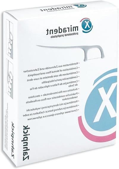 Miradent Tandenstokers van floss, gecombineerd, wit, 100 stuks