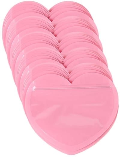 BRENZOOS- Sieradenzakjes 100 stuks - Transparant Plastic - Hartvormig Ontwerp - Waterdicht - Herbruikbaar - 10 x 8 cm - Sieradenzak