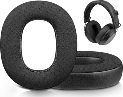 Dailygoods - SOULWIT Mesh Stof Vervangende Oorkussens voor Plantronics BackBeat FIT 6100 (FIT6100) Draadloze Bluetooth Hoofdtelefoon, Earpads Cushions met Geluidsisolatie Schuim, Dikte Toegevoegd - FIT 6100 Zwart