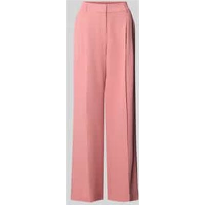 Straight Fit stoffen broek met vouwplooi