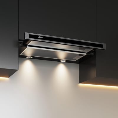 Gurari - GCH B 110 IS 6 BL N - Afzuigkap - vlak paneel - 60cm - inbouw - 860m³/h - Zwart