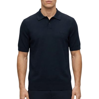 BOSS Asac Polo Donkerblauw (navy) - Maat M - Heren