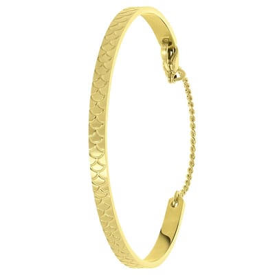 Lucardi Dames Cheri armband - Staal - Armband - Cadeau - Stijlvol - Goudkleurig