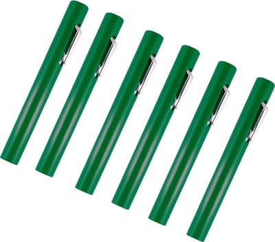 6x Pack Hospitrix Wegwerp Pupillampje / Penlight Green - Pupilreflex - Diagnostisch Lampje