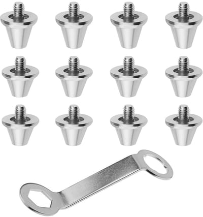 12 Stuks Voetbalnoppen M5 Metalen Noppen Met Sleutel Compatibel Met De Meeste Sneakers Voetbalschoenen