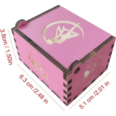1 stuks Roze Muziekdoos Houten Antiek Gesneden Handaangedreven Klassiek Thema Muziek voor Verjaardag Kerstcadeaus Familie Decoratie roze