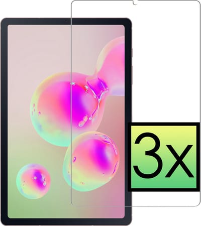 Screenprotector - 3 Stuks - Geschikt voor Samsung Galaxy Tab S6 Lite - Extra Sterk - Beschermglas - Gehard Glas - Tempered Glass - Screen Protector - Bescherm Cover