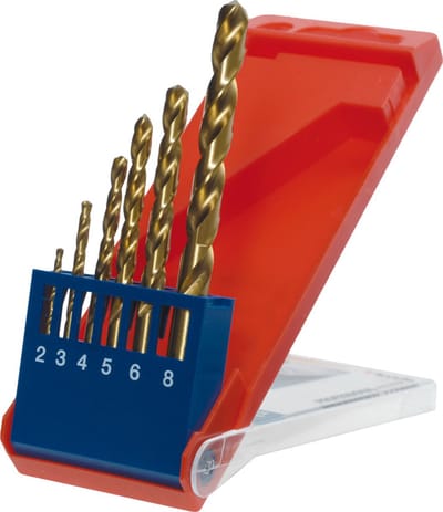 KWB borenset Titaan - Ø 2, 3, 4, 5, 6 en 8 mm - HSS-G - Premium Quality - 427030