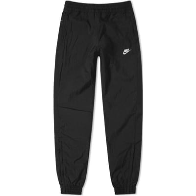 Nike Swoosh Geweven Broek, Europese Beperkte Editie Heren Broek Zwart AJ2300-010 M