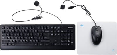 Alt Waterproof Bundel – Waterdicht Toetsenbord, Muis & Hygiënische Muismat – IP68 Afwasbaar – Industrie & Zorg – USB – QWERTY US-int.