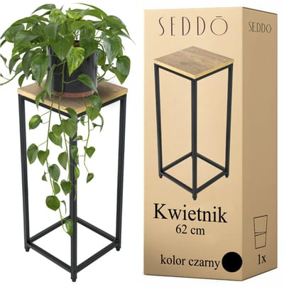 Seddō Classic - Metalen Bloemenstandaard - 62cm - Loftstijl - Antislip Voeten