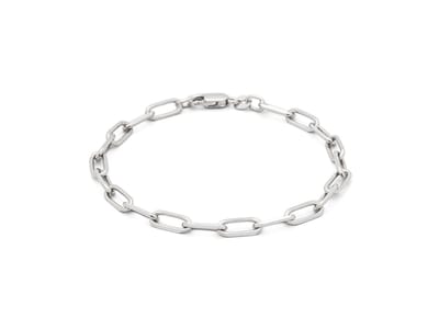 Glow 104.1363.19 Silver Lining Dames Armband - Schakelarmband - Sieraad - Zilver - 925 Zilver - Anker - 1 mm breed - 19 cm lang