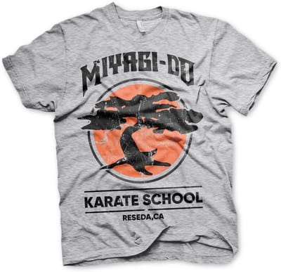 Cobra Kai Miyagi-Do Karate School T-shirt, grijs gemêleerd