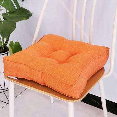 Vierkante Kussens - Zitkussens Bankkussens - Comfortabel Zitten - Extra Dik - 45 x 45 cm - Oranje