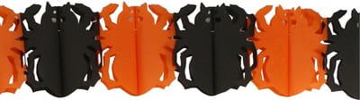Horror/halloween thema feestslinger - Spinnen - papier - 300 cm - Feestartikelen/versiering