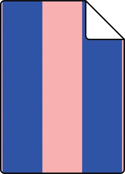 Proefstaal ESTAhome behang strepen licht roze en blauw - 26.5 x 21 cm - 139907-S