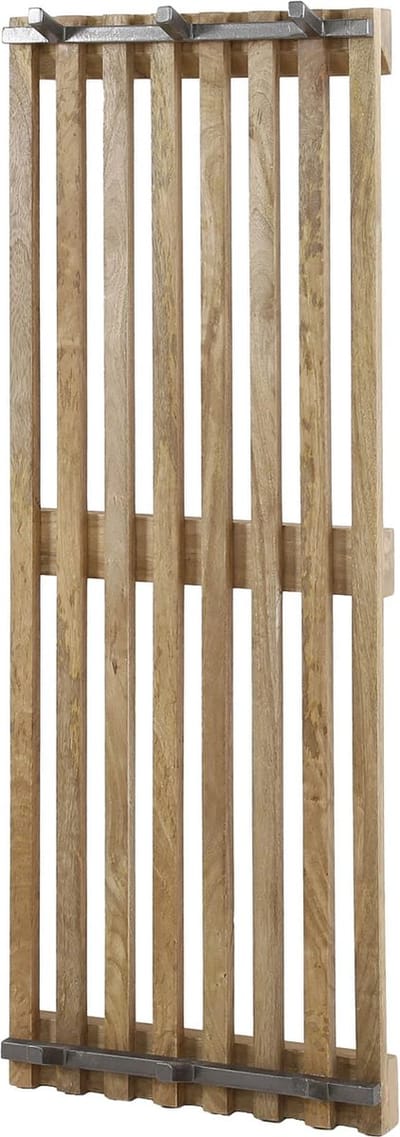 Kapstok Tweak Mango Hout Zandkleur 2 x 3 Haken B 37 x H 100 cm