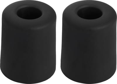 Deltafix Deurbuffer - 2x - deurstopper - zwart - rubber - 35 x 30 mm - schroefbevestiging