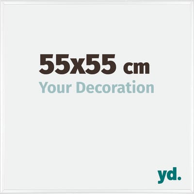 Your Decoration - Fotolijst 55x55 cm - Aluminium - Wit Hoogglans - Kent