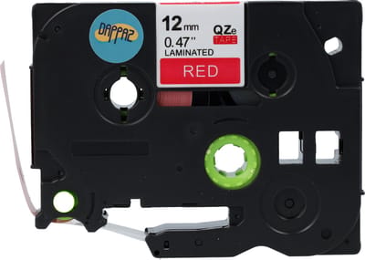 Dappaz - Brother Labeltape TZe-435 Compatible - Wit op Rood - 12 mm x 8 m - Geschikt voor de Brother P-touch - 1 stuk