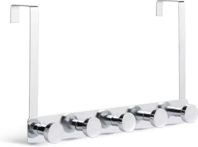 Argos Home Overdeur Set van 5 Ronde Haken Deurhanger Kapstok Chroom