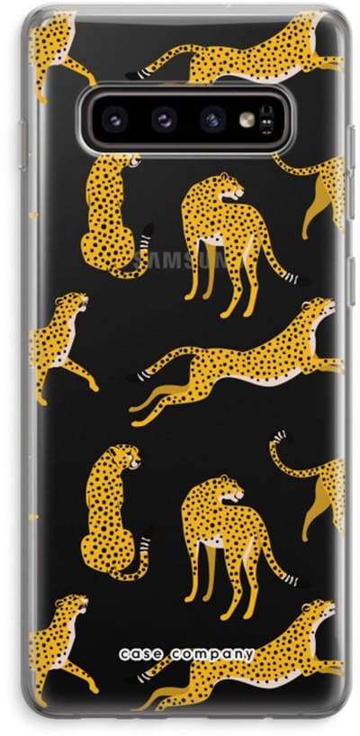 Case Company® - Hoesje geschikt voor Samsung Galaxy S10 Plus hoesje - Luipaard - Soft Cover Telefoonhoesje - Bescherming aan alle Kanten en Schermrand