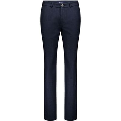 Gardeur Broek Tonic Check Pattern Jersey Flanel Touch Comfort Marine / male
