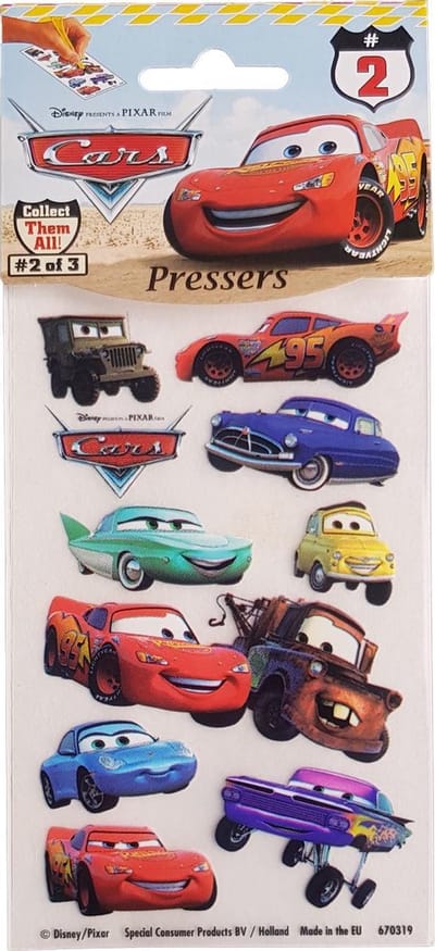 Cars afwrijfplaatjes No. 2