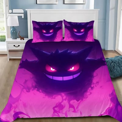 Dekbedovertrek Kussensloop Beddengoedset Cartoon Evil Gengars Volwassen Jongen Meisje Slaapkamerdecoratie Kinderen Cadeau Eenpersoons Tweepersoons Groot Formaat 140x210cm 2pcs