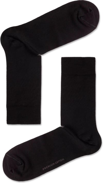 Herensokken PREMIUM (finest) katoen, 2-PAAR geschenkset, zwart, maat 42-43 (27).