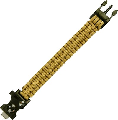101inc Paracord survival bracelet 9inch coyote