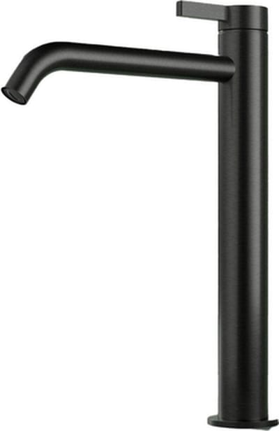 Hotbath Ace AC003H wastafelkraan hoog geborsteld zwart PVD